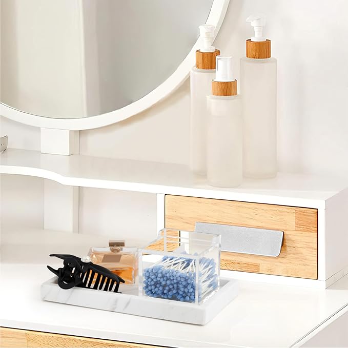 Clear Acrylic Qtip Holder With Lid Cotton Balls Swab Organizer, Square Q Tip - Image 9