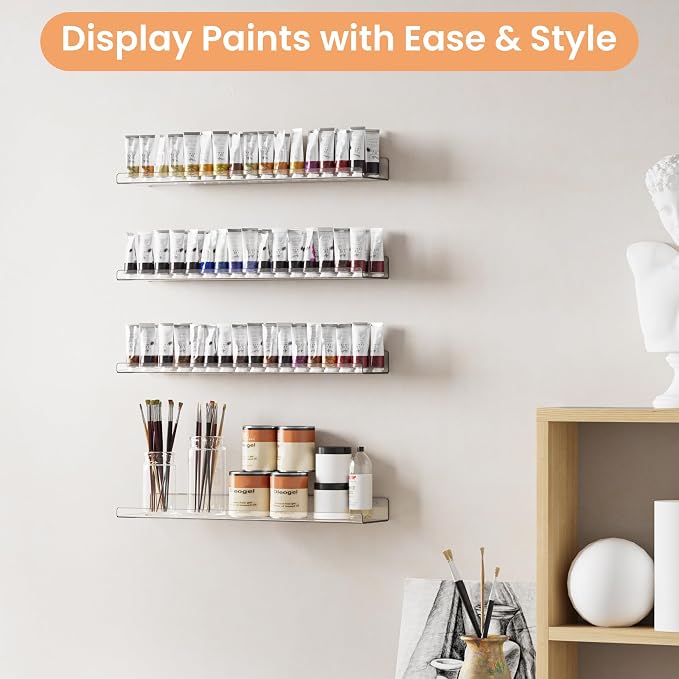 upsimples 2 Pack 23.6x5.5 Inches Acrylic Shelves - Image 5
