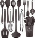 Kitchen Utensils Set-12 Pieces Silicone Cooking Utensils Set 392°F Heat by Pranski