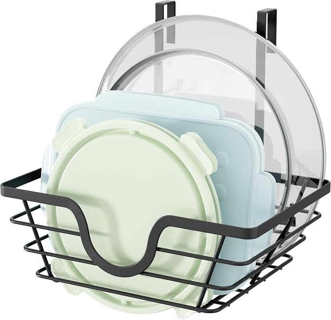 TIDIIABODE Pot Lid Organizer, Adjustable Kitchen Pot Lid Holder Inside Cabinet - Image 8