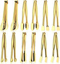 CHENGU 12 Pack Stainless Steel Tongs 6 Inches Food Serving Clip Kitchen Cooking by CHENGU