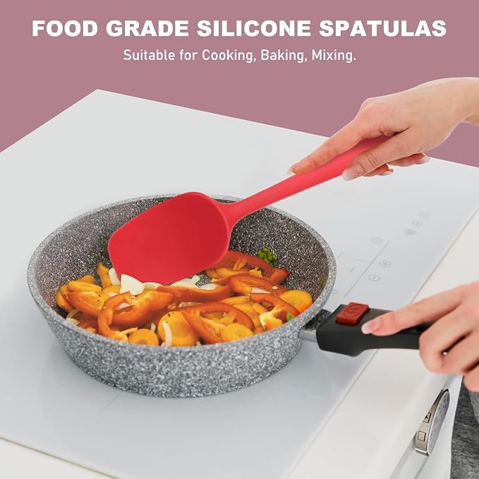 NileHome Silicone Spatula Set 6 Packs Food Grade Kitchen Utensils - Image 6