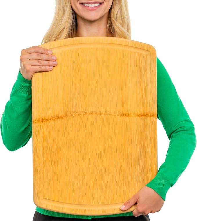 Greener Chef 20 Inch Bamboo Cutting Board Featuring Super-Sized Glue-Free - Image 8