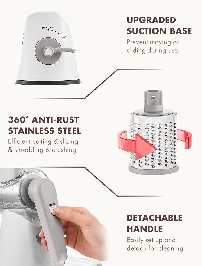GDL Rotary Cheese Grater Hand Crank - Image 6