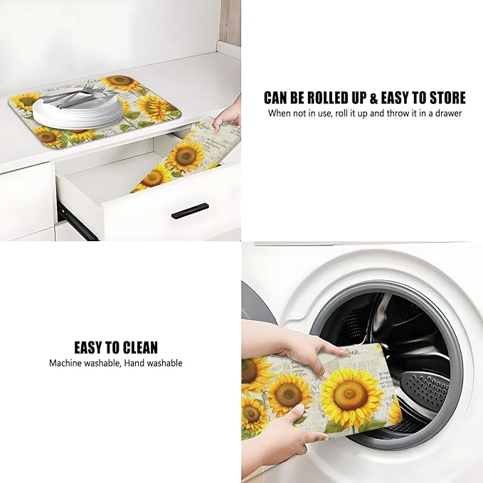 Dish Drying Mat for Kitchen Counter 2 Pack - Image 7