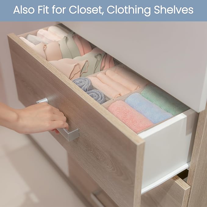 Criusia Drawer Organizer Clothes, 24 Pack Underwear Drawer Organizers, Foldable - Image 5