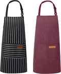 VALOME 2 Pack Kitchen Aprons, Apron by VALOME