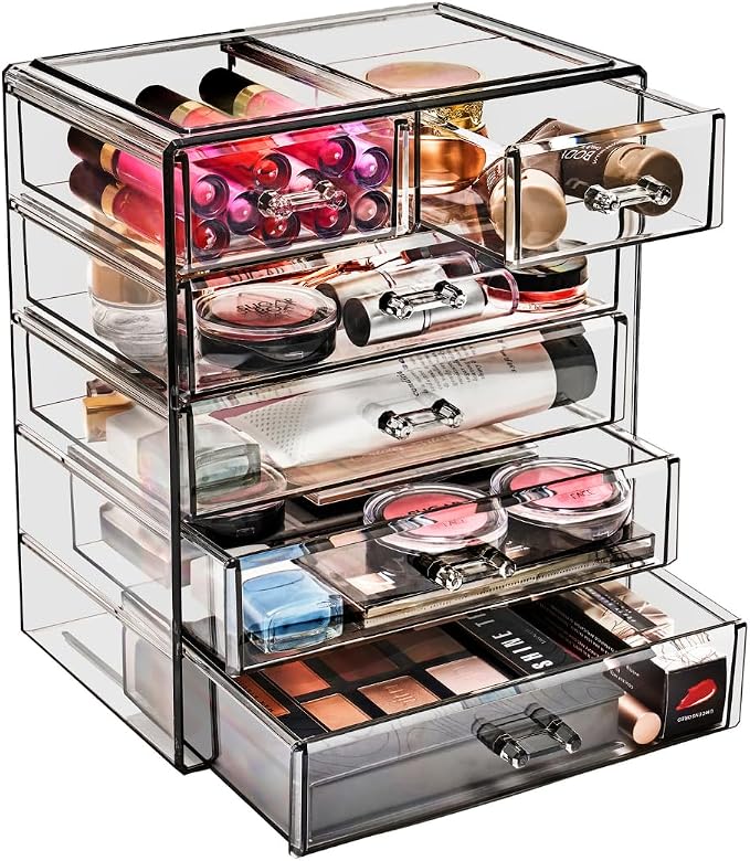 Sorbus Acrylic Makeup Organizer Set, 6-Drawer Vanity & Countertop Cosmetic - Image 9