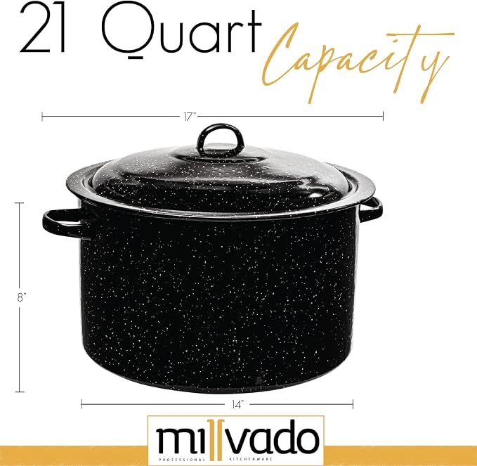 Millvado Granite 21 Qt Stockpot, Nonstick Soup Pot - Image 5