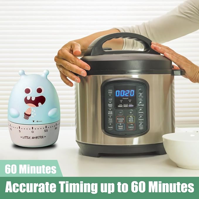 Quirky Creature Mechanical Kitchen Timer, Cute 60-Minute Manual Wind Up - Image 4