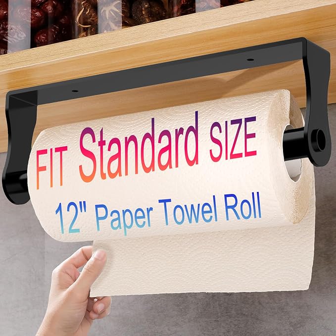 Paper Towel Holder Under Cabinet, Paper Towel Holder, Waterproof and Rustproof by GOWODOOO