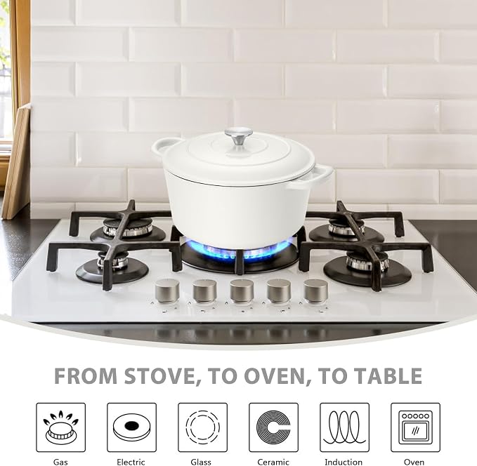 3 Qt Enameled Cast Iron Dutch Oven - Image 3