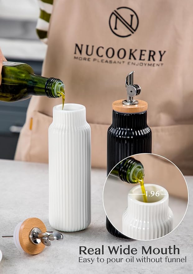 Nucookery Ceramic Olive Oil Dispenser Bottle - Image 3