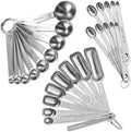 28 Pcs Stainless Steel Measuring Spoons Set by YUNNKEEY