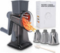 Rotary Cheese Grater with Handle-Versatile Cheese Grater Non-Slip Suction Base by Unknown