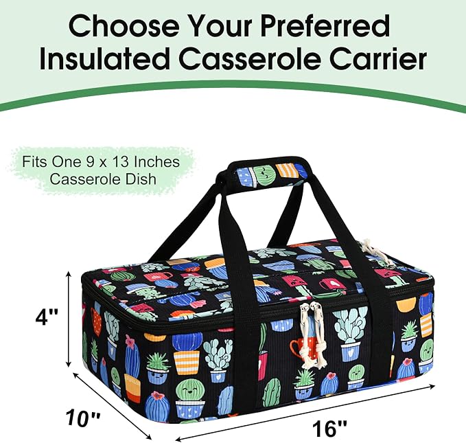 Corduroy Casserole Carrier, Insulated Lasagna Lugger - Image 2
