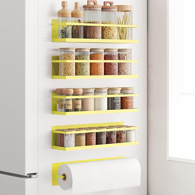 Magnetic Spice Rack For Refrigerator Magnetic Fridge Shelf For Kitchen Spice by Roysili