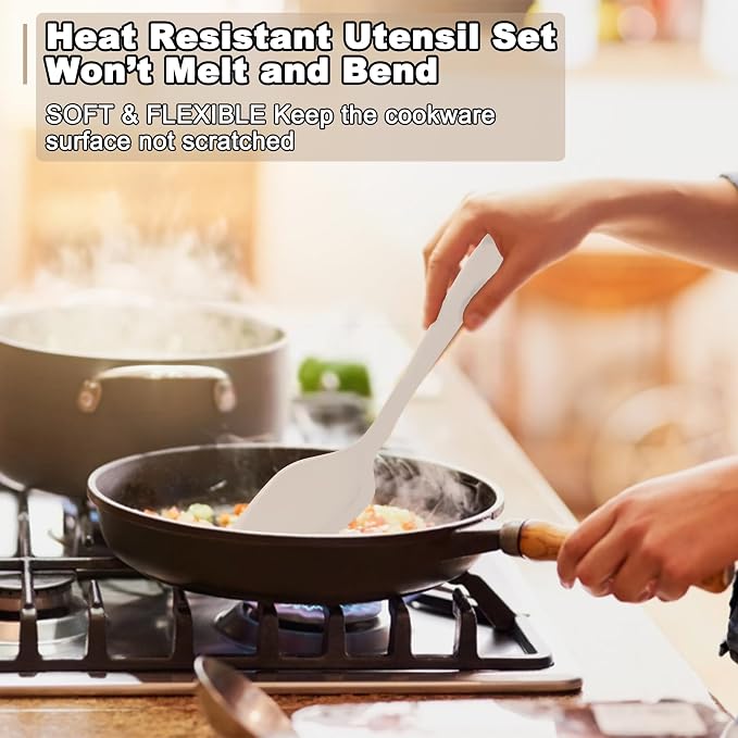 E-far Silicone Cooking Utensils Set, Silicone Kitchen Tools - Image 5