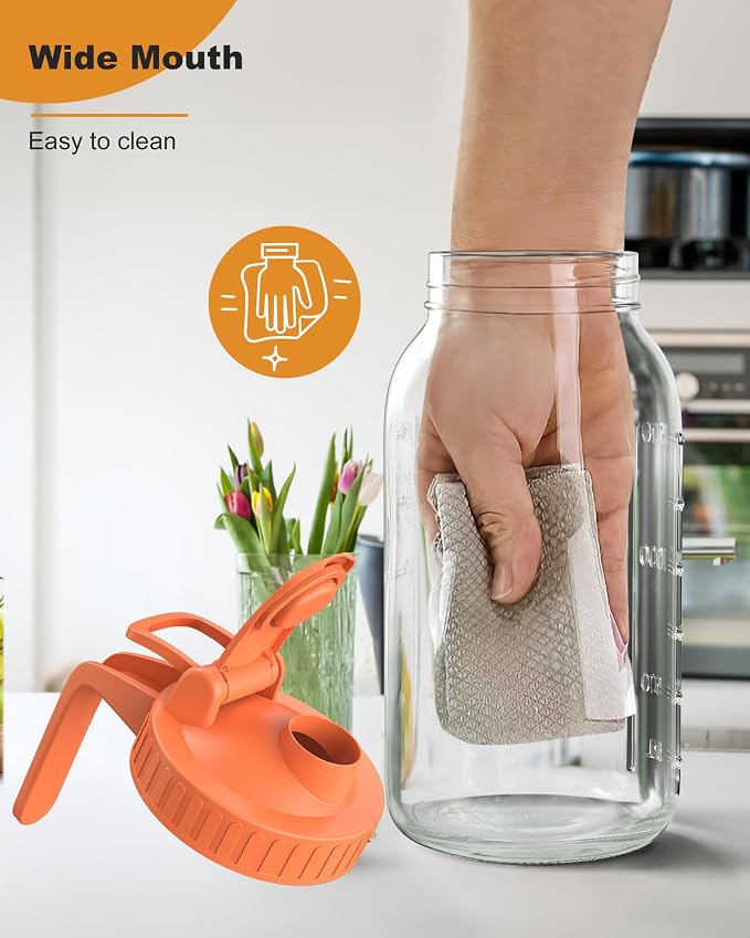 2 Pack Mason Jar Pitcher – Airtight & Leakproof Glass Pitcher - Image 6