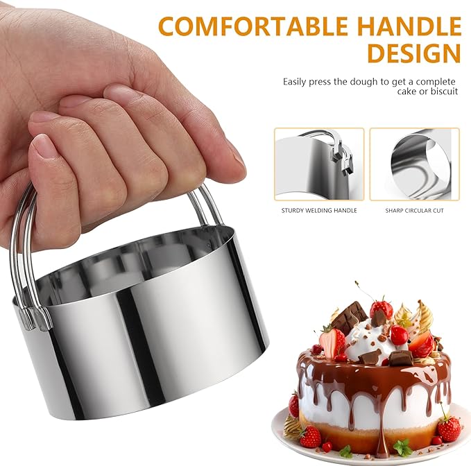 6 Pcs Large Cookie Cutters, Round Biscuit Cutter Set - Image 3