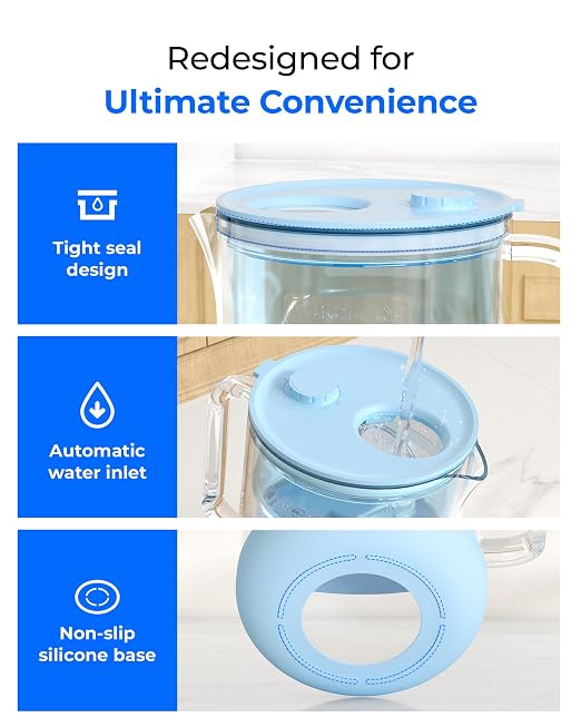 Waterdrop PT-72B-A Glass Alkaline Water Filter Pitcher, Eco-Friendly, Enhances - Image 9