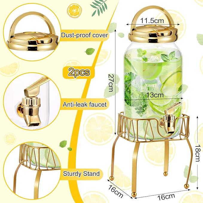 Tanlade 2 Pcs Plastic Drink Dispenser - Image 2