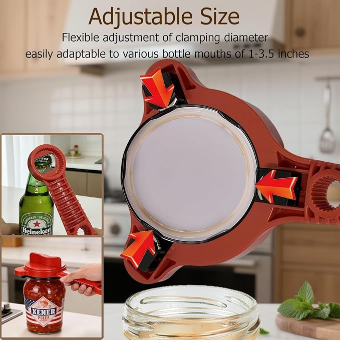 4-in-1 Jar Opener, Adjustable Jar Opener - Image 6