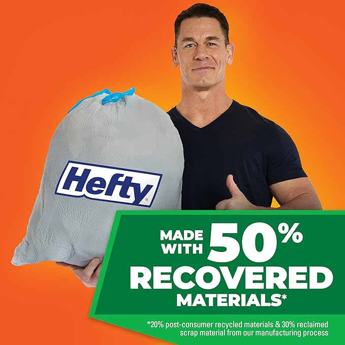 Hefty Ultra Strong Made with 50% Recovered Materials* Tall Kitchen Trash Bags - Image 2
