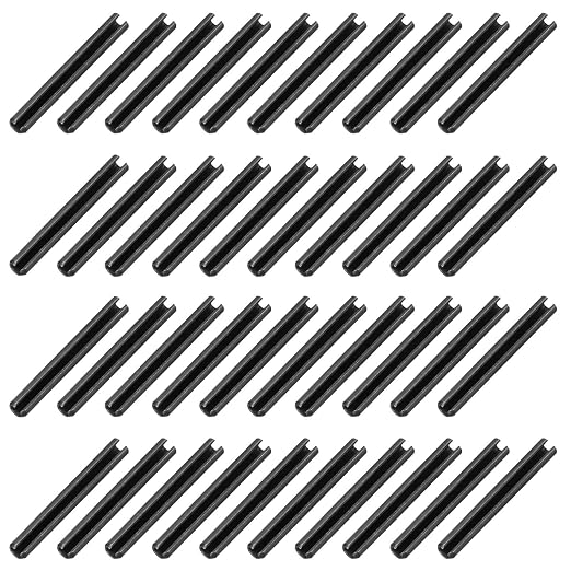 MECCANIXITY 60Pcs Slotted Split Roll Pins 7/50 Inch Dia. 1-1/5 Inch Length 65Mn by MECCANIXITY