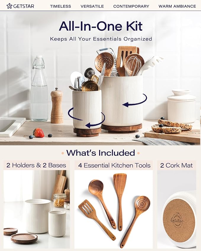 getstar Large Rotating Utensil Holder - Image 3