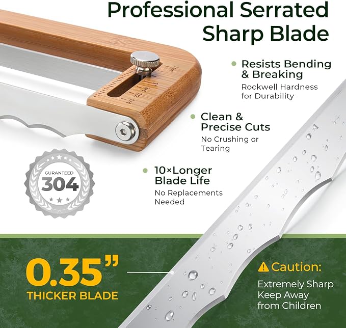 keechee Bread Pilot Adjustable Bread Knife – Upgraded Bread Slicer - Image 5