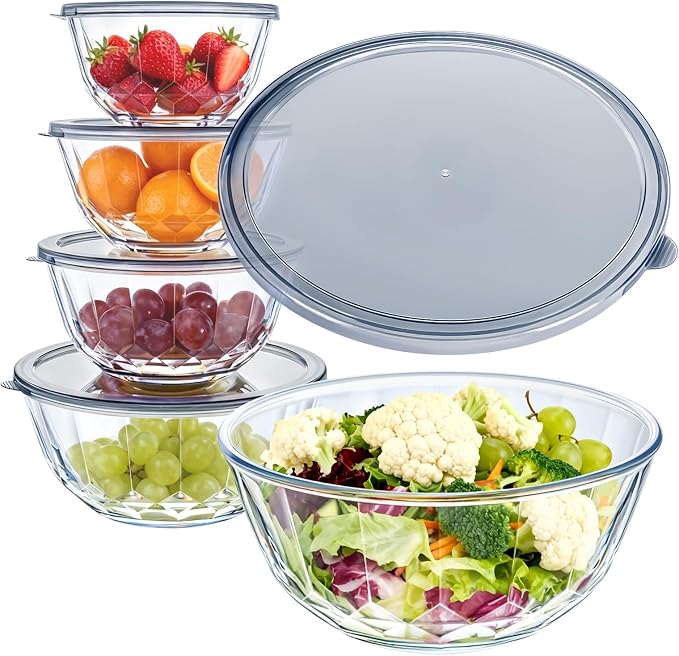 Luvan 5-Piece Glass Mixing Bowls Set by Luvan
