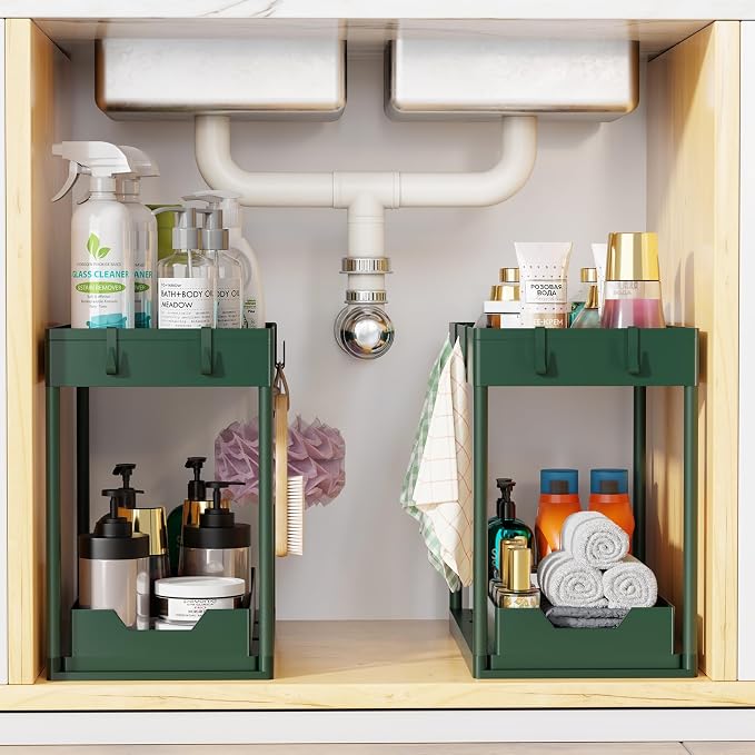 Simple Trending Under Sink Organizer 2 Pack, Sink Pull-Out Sliding Storage - Image 7