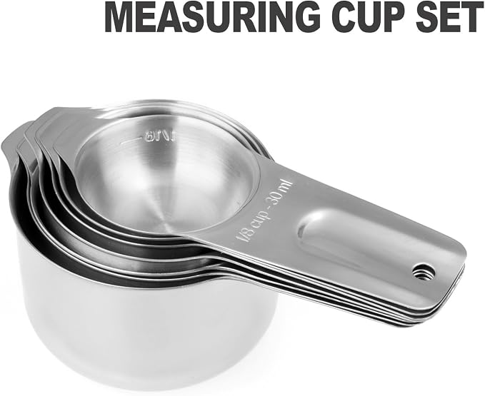 13-piece Measuring Cups and Spoons Set, 18/8 Stainless Steel Heavy Duty - Image 3