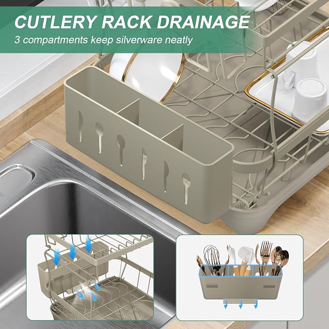 Dish Drying Rack, 2-Tier Dish Drying Rack - Image 3