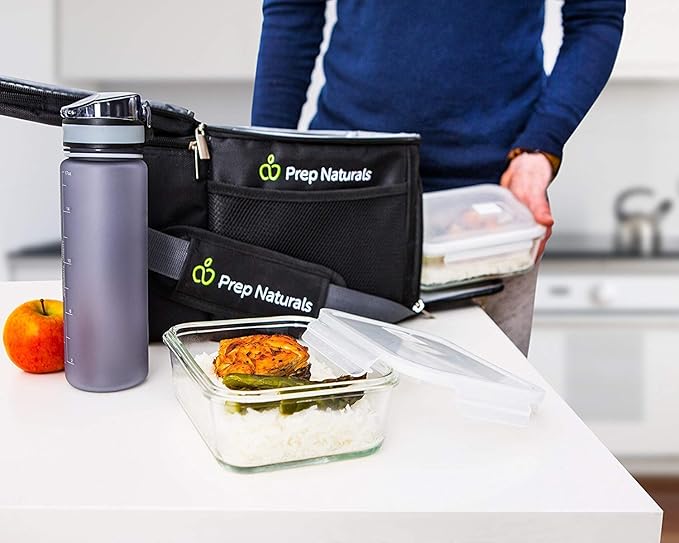 PrepNaturals 5 Pack 30 Oz Glass Meal Prep Containers - Image 2