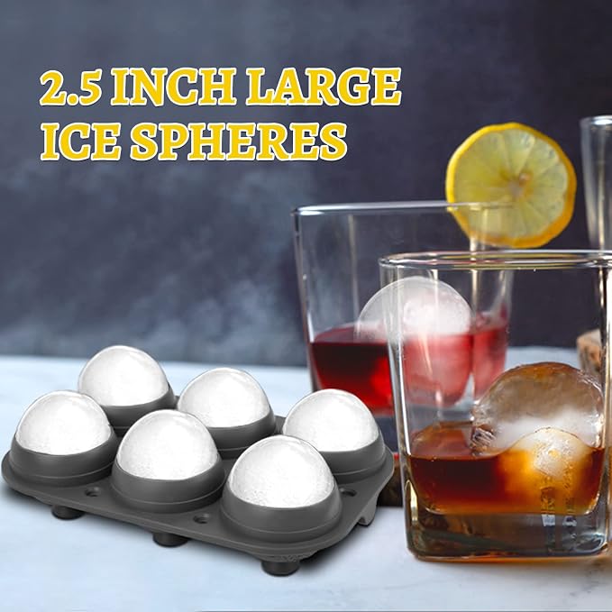 Samuelworld Premium Ice Tray Combo, Large Ice Sphere Maker & Giant Ice Cube - Image 4