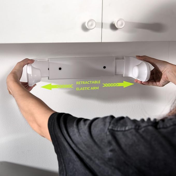 simpletome Paper Towel Holder Under Cabinet or Wall Mount ONE Hand Operation - Image 5