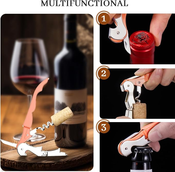 HYZ 2-Pack Wine Opener Waiter Corkscrew, Professional Wine Key - Image 5