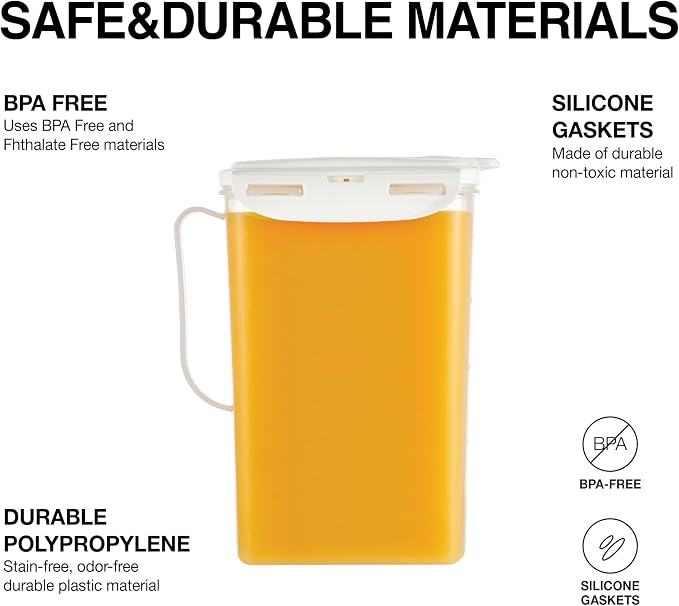 LocknLock Aqua Fridge Door Water Jug | Clear Pitcher | BPA Free Plastic Pitcher - Image 6