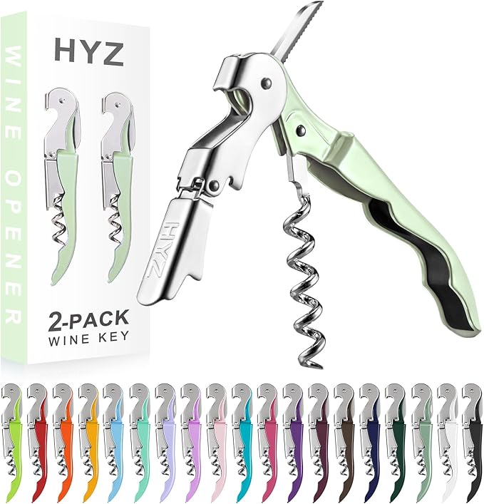 HYZ 2-Pack Wine Opener Waiter Corkscrew, Professional Wine Key by HYZ