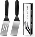 Small Spatula Professional Mini Serving Spatula, 2 Pieces Stainless Steel Metal by RCMo