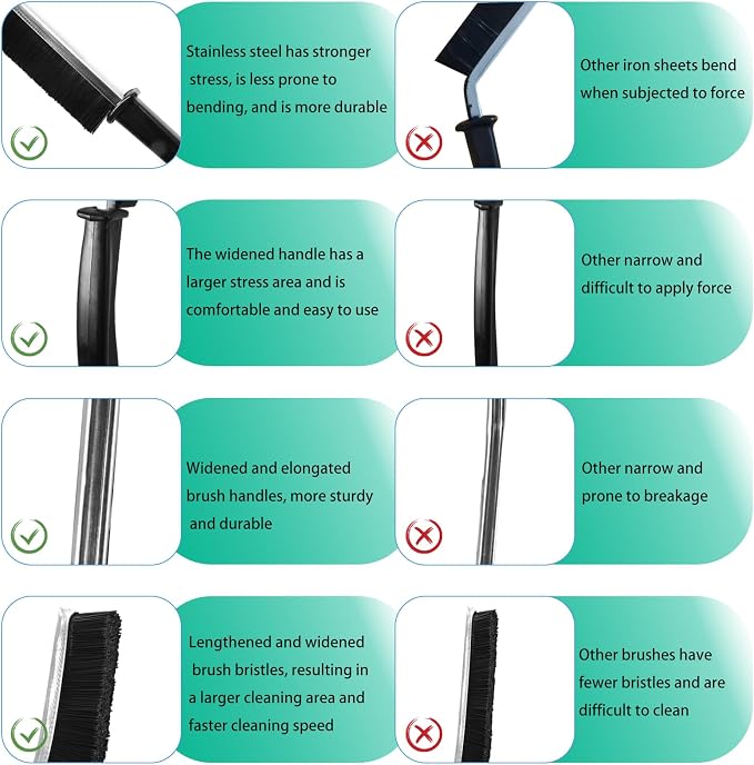 OKOM Multifunctional Stainless Steel Crevice Cleaning Brush - Image 3