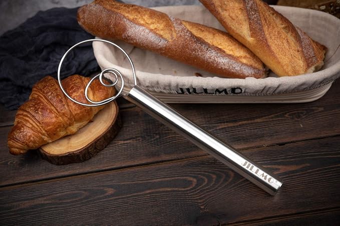 Jillmo Danish Dough Whisk, 12 inch Stainless Steel Bread Whisk, 2 Pack - Image 6