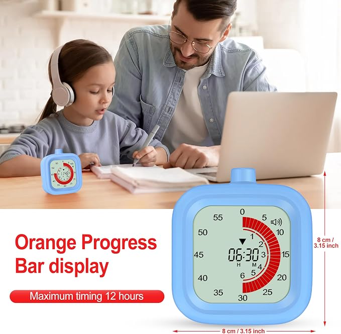 Digital Visual Timer for Kids 12hours Countdown countup Kitchen Timer Student - Image 4