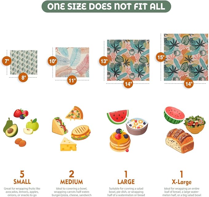 Akeeko Reusable Beeswax Food Wraps - Image 2