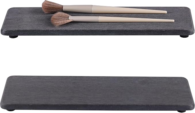 NiuYichee 2 Pcs Water Absorbing Stone Trays, Kitchen/Bathroom Sink Soap Dish by NiuYichee