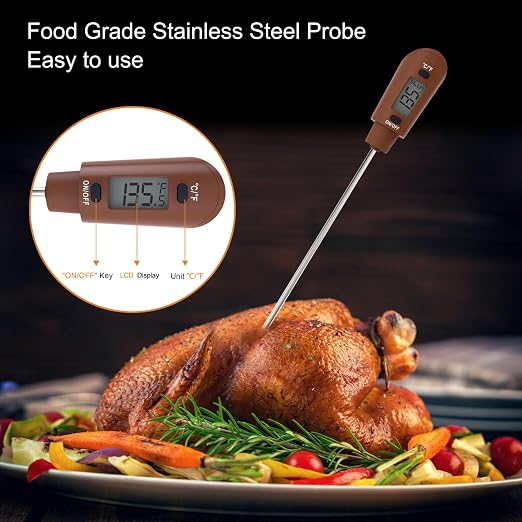 Efeng Candy Spatula with Thermometer Built in and Pot Clip – Fast Instant Read - Image 3