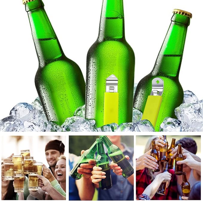3 Pieces Magnetic Bottle Openers Can Opener Classic Beer Opener Stainless Steel - Image 6