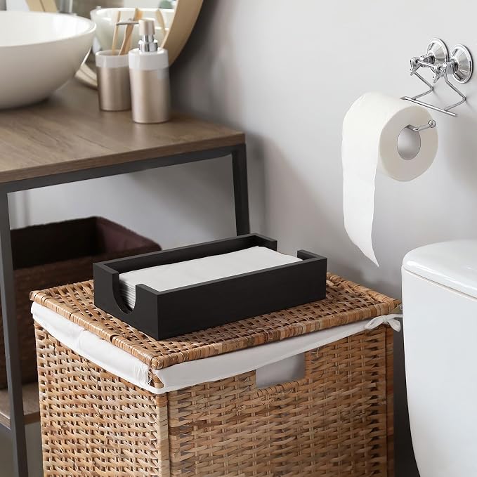 Napkin Holder for Bathroom, Wooden Guest Towel Holder Tray for Bathroom - Image 6
